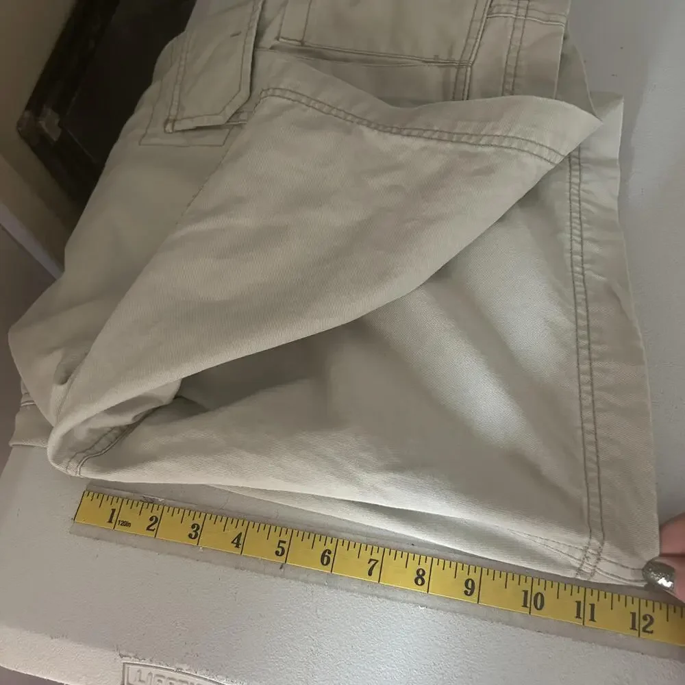 Old Navy Cargo Shorts Mens 42 Beige Cotton Flat Front Multi Pocket Summer Casual